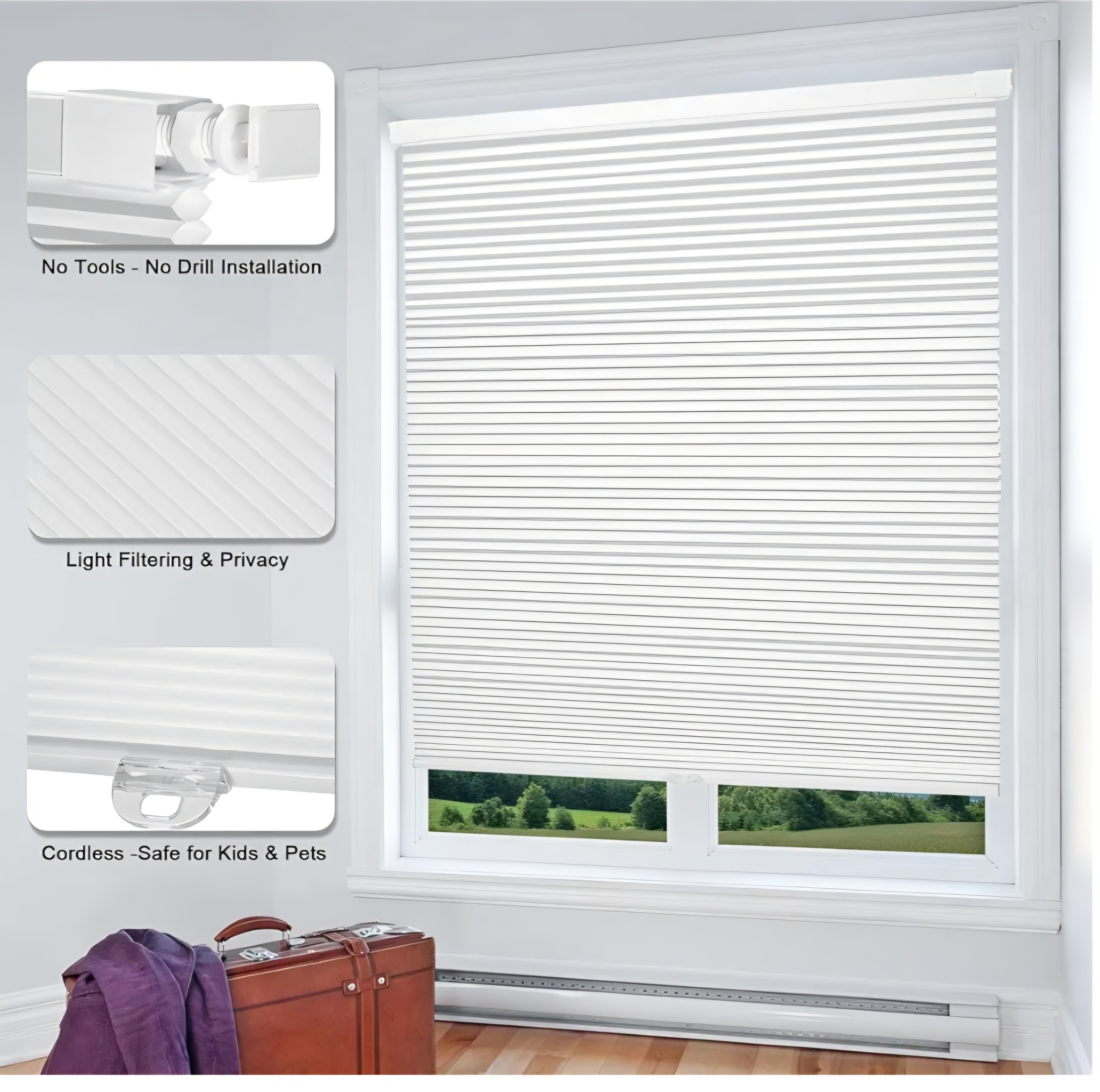 Fabublind Cordless Cellular Shade New opened to inspect size 34x48