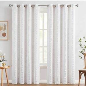 Collact Boho Curtains Silver on beige 84" length
