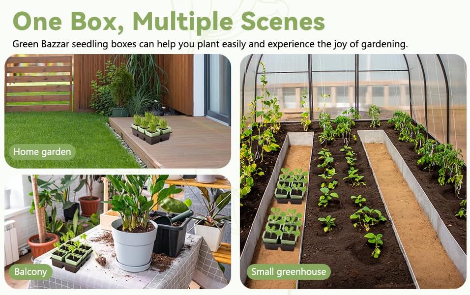 Green Bazzar Side-Open Seed Starter Tray 8-Pack - Image 4