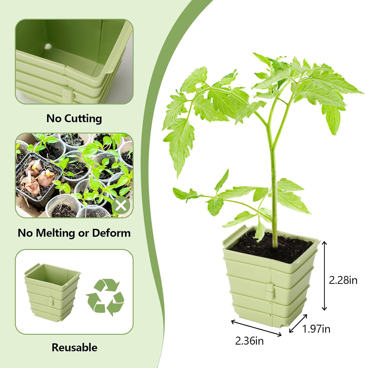 Green Bazzar Side-Open Seed Starter Tray 8-Pack - Image 2